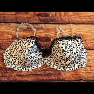 Adorable black and cream C36 bra